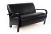  Диван Балатэль  Экокожа черный каркас  Венге структура